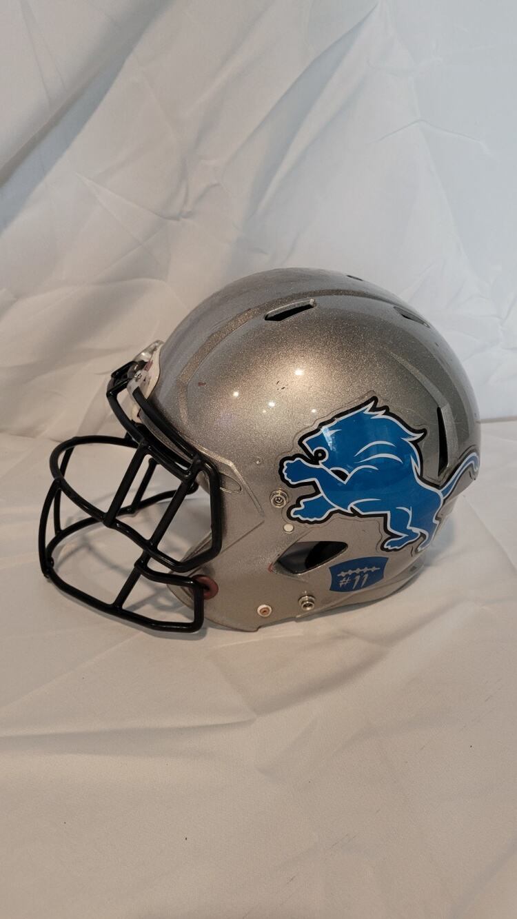 Riddell Detroit Lions Football Helmet Adult S/M Display Prop Project Read